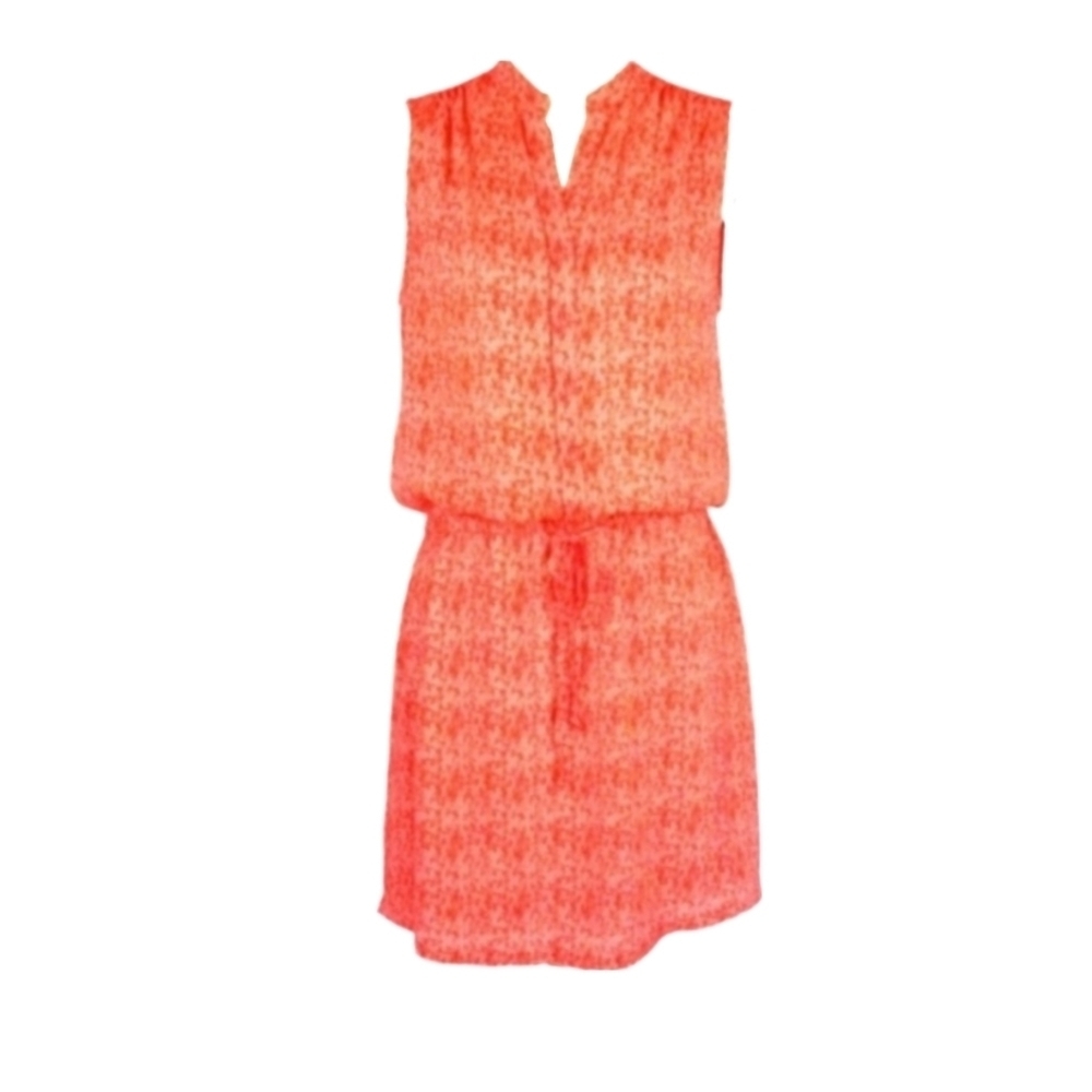 Hilary Radley Sleeveless Pattern Dress - Orange